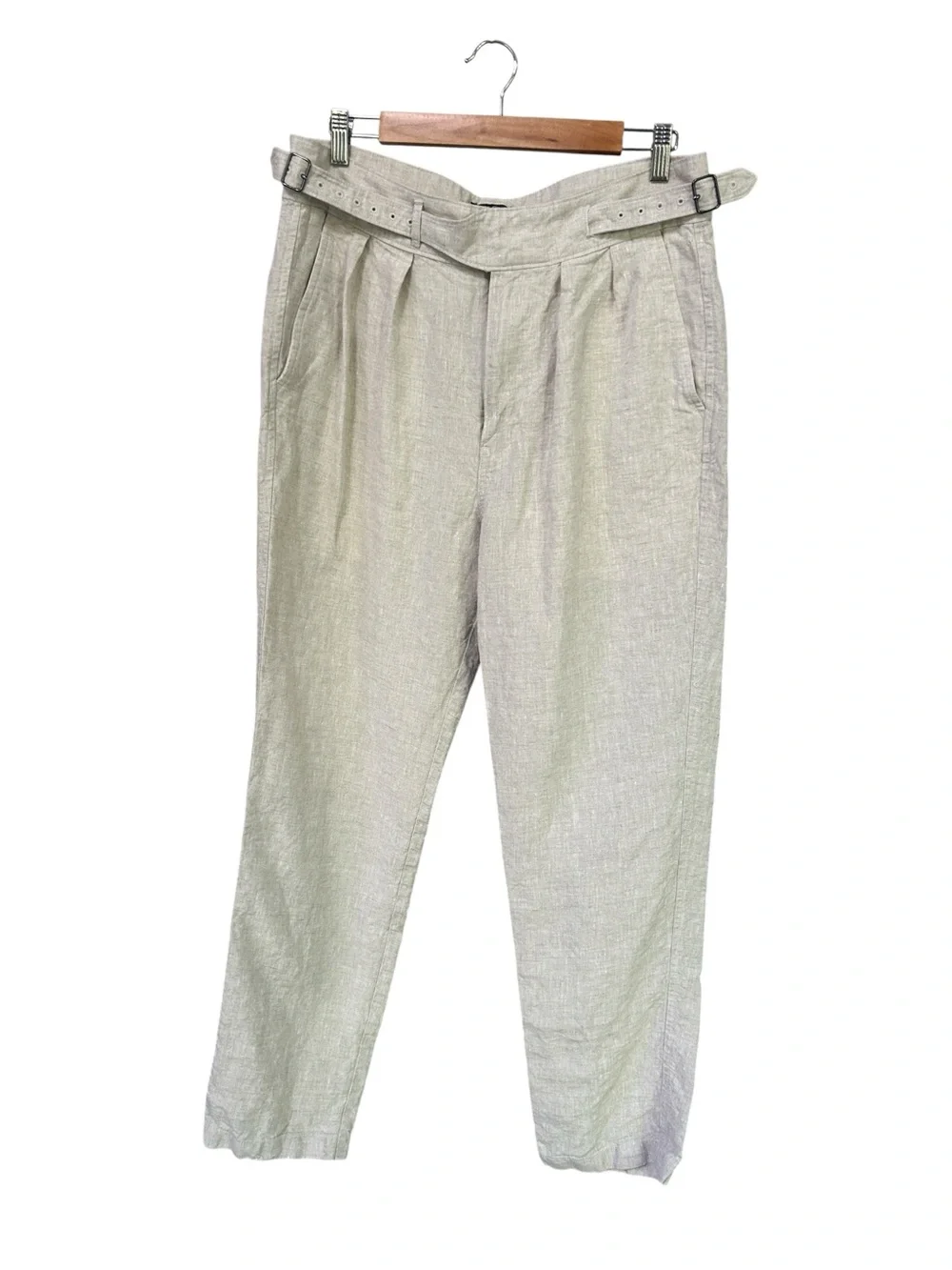 Todd Snyder Linen Gurkha Trouser in Light Khaki, 34 x 32